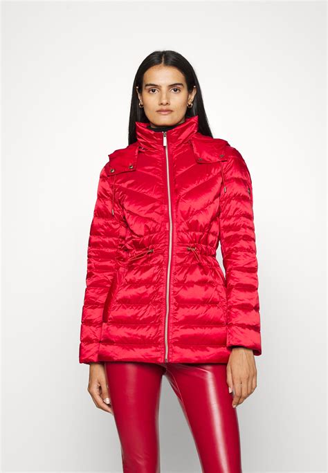 steppjacke rot michael kors|michael kors puffer coat.